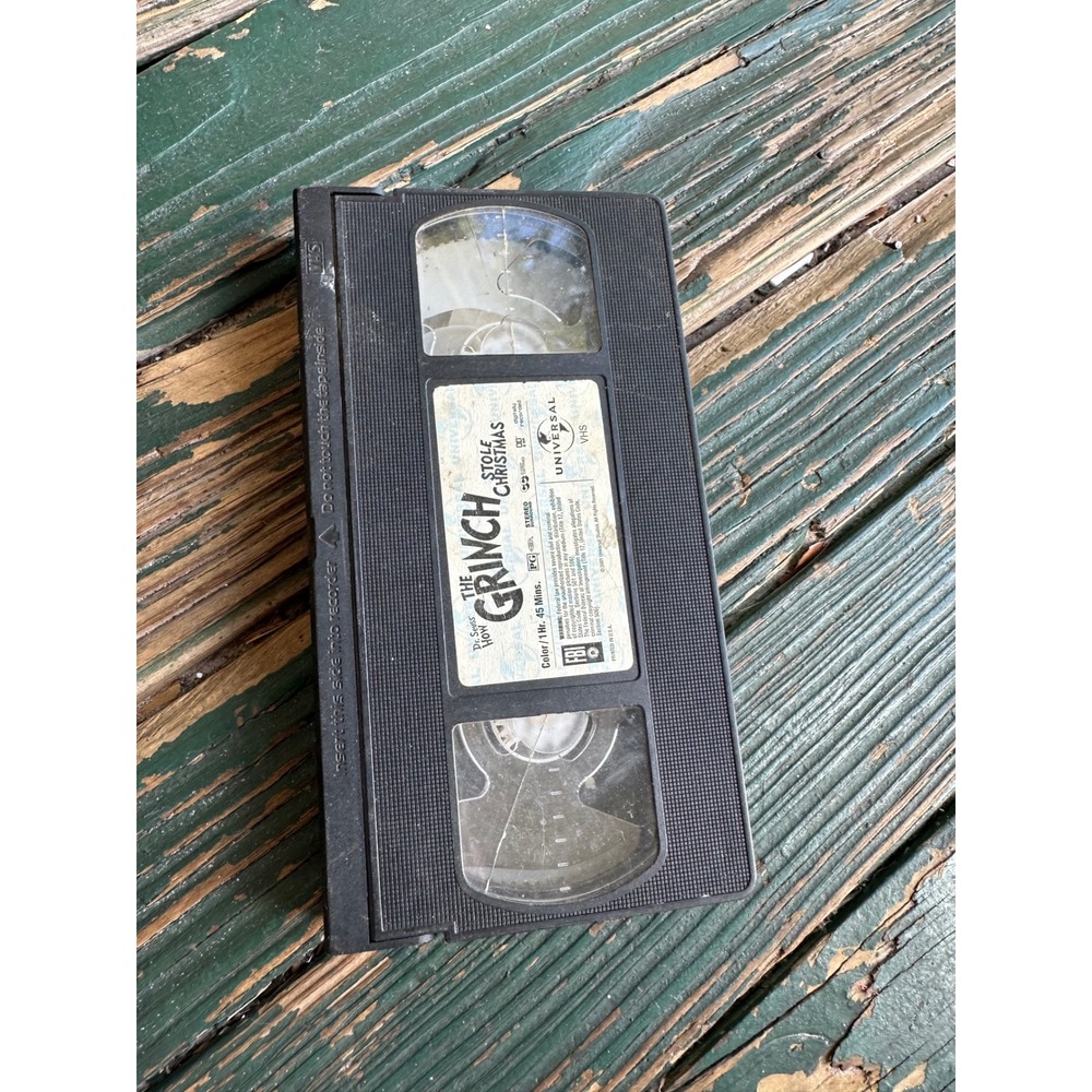 Dr. Seuss How The Grinch Stole Christmas VHS Tape 2000 Jim Carrey Universal